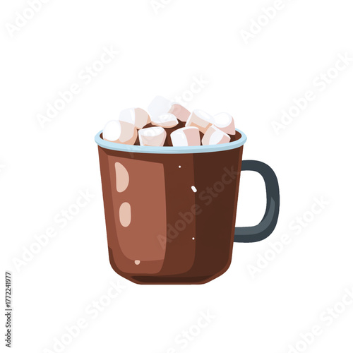 lat 2D icon vector illustrator of hot chocolate mug