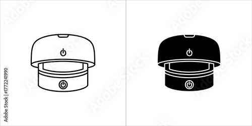 Smart home diffuser icon, essential oil aromatherapy device