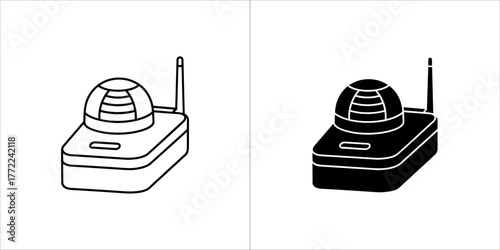 Wireless sensor with antenna for smart home automation system