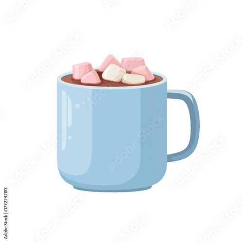 lat 2D icon vector illustrator of hot chocolate mug