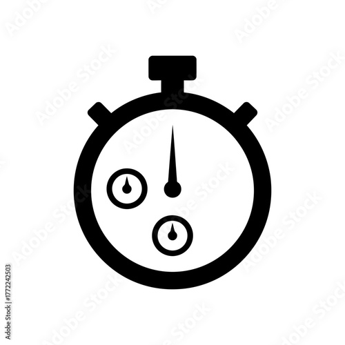 Stopwatch Sports and Time Tracking Symbol Illustration