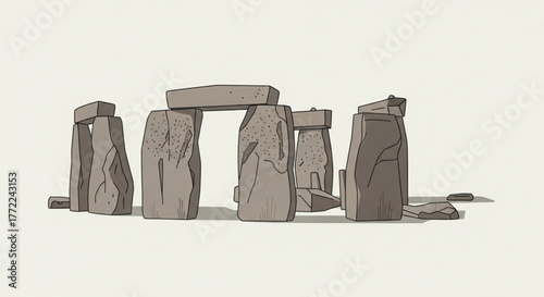 A captivating illustration of stonehenge, a prehistoric monument in wiltshire, england, , showcasing its iconic stones