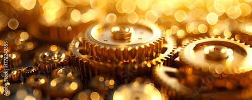 Wallpaper Mural Gears, mechanisms, steampunk. The background consists of gears. Torontodigital.ca