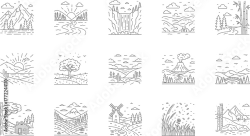 Landscape nature mountain forest river tree cloud sky outdoor travel scenery view