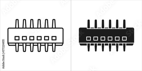 Dip switch connector for electronic components