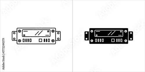 Network switch in vector style design illustration