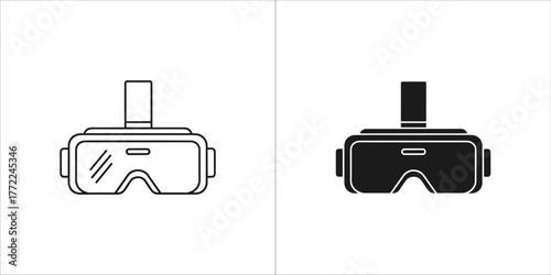 Virtual reality headset icon