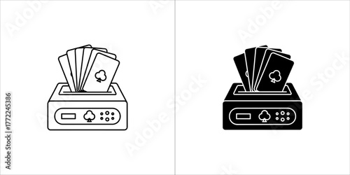 Automatic card shuffler icon for casino game