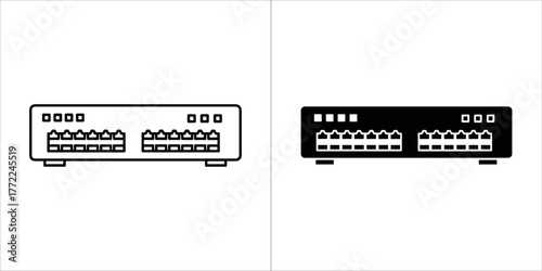 Network switch icon for web design and application
