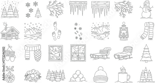 Winter snow christmas holiday season cold nature tree decoration festive ice