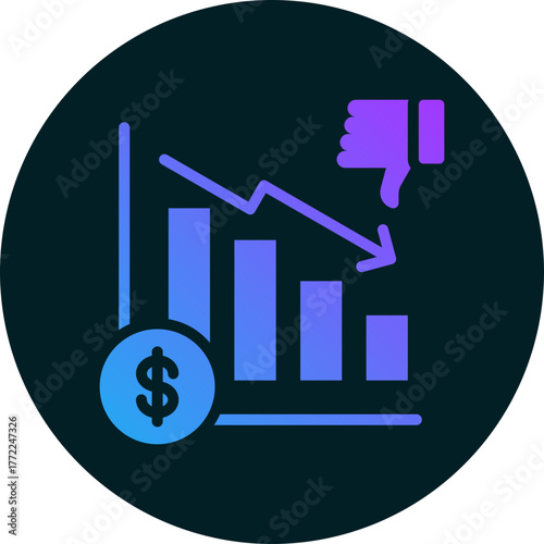Disadvantage icon isolated on white background. vector illustration icon for business to consumer