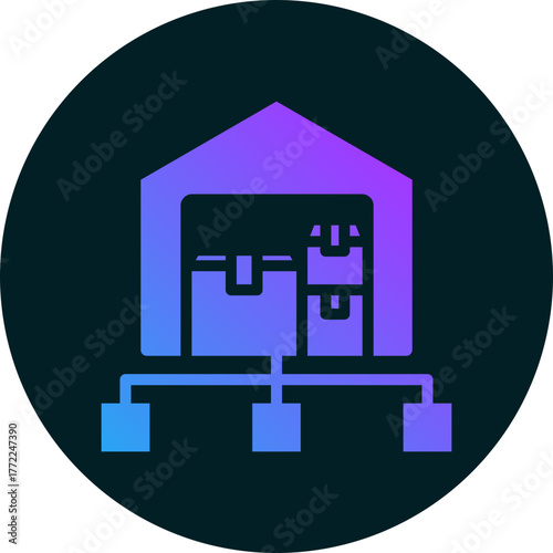 Distributor icon isolated on white background. vector illustration icon for business to consumer