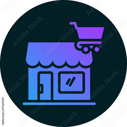 Retailer icon isolated on white background. vector illustration icon for business to consumer