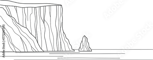 Cliffside coastline ocean sea rock formation nature landscape travel tourism scenic view