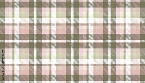 Wallpaper Mural Subtle Gingham Pattern in Pink Brown and Green Hues Torontodigital.ca