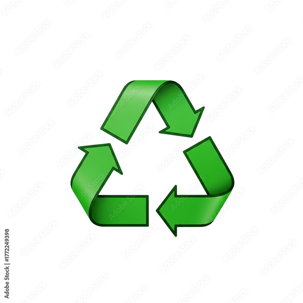 Fototapeta premium Eco Symbol Paper Recycling Arrows Isolated for Green Concept 