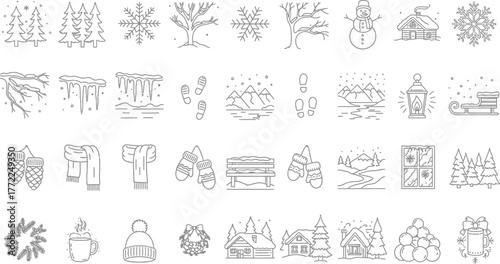 Winter season christmas holiday snow cold weather nature landscape vacation travel art