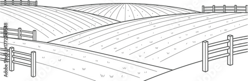 Farm field agriculture landscape rural countryside farming harvest crop land nature