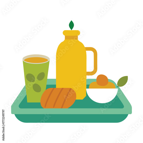 Maghrebi Breakfast Vector Illustration 