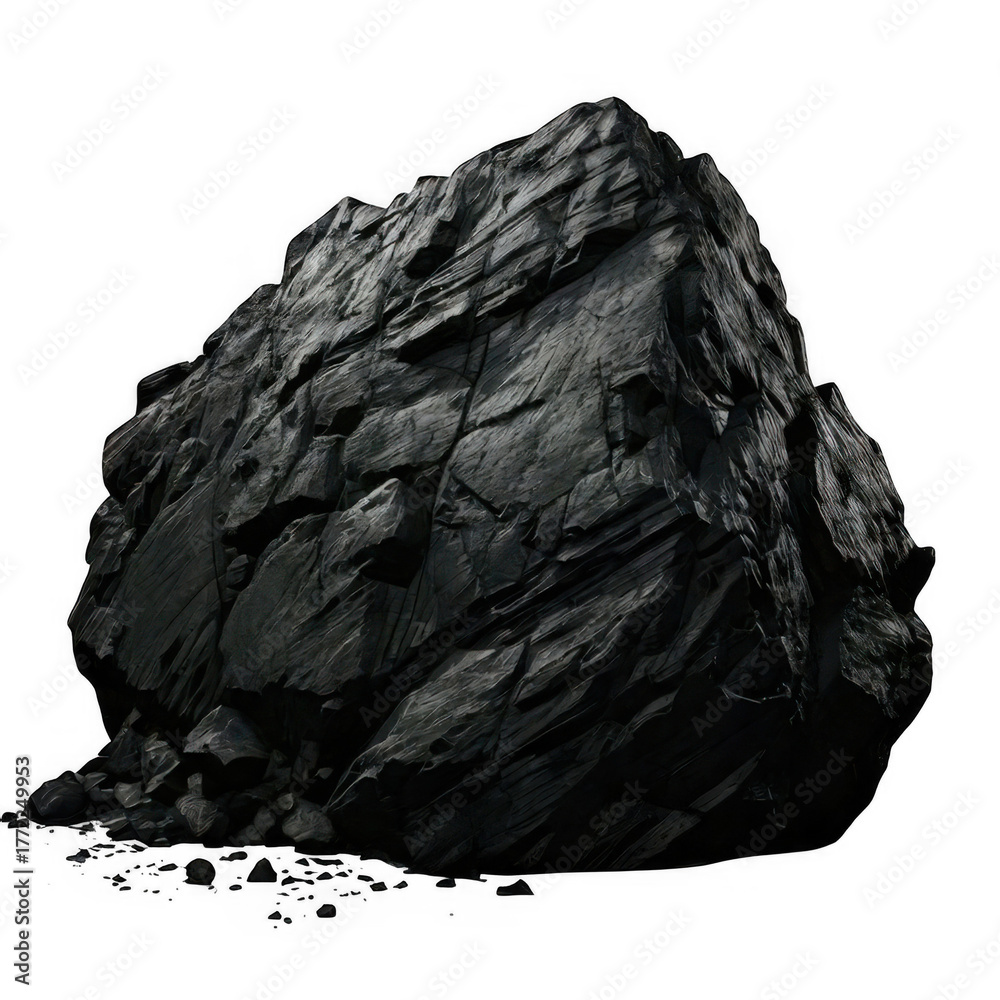Obraz premium Black rock transparent background