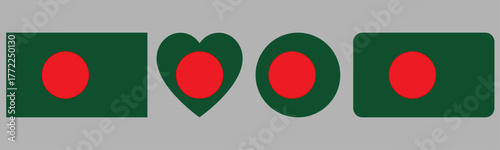 Bangladesh flag wave isolated on png or transparent background, Symbol Bangladesh ,template for banner, card, advertising, promote and business matching country poster, vector illustration