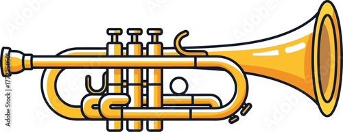 Trumpet music illustration brass instrument