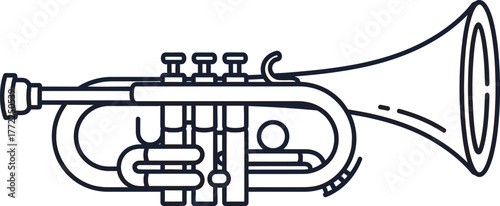 Trumpet music illustration brass instrument