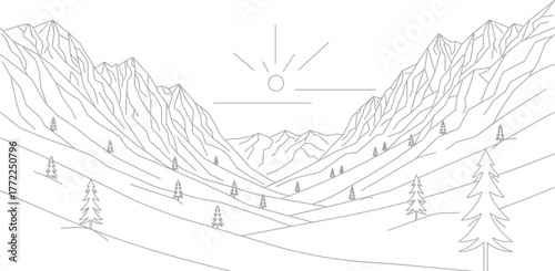 Mountain range landscape nature outdoors travel adventure tourism scenic view peak