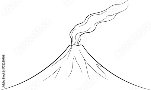 Volcano eruption smoke mountain nature landscape geology magma crater ash danger heat