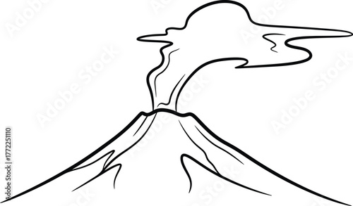 Volcano eruption smoke mountain nature landscape geology disaster danger ash lava