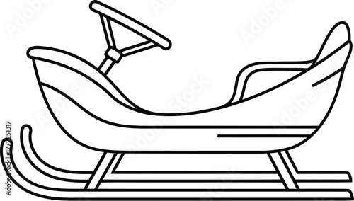 Sleigh sled winter snow vehicle transport christmas holiday season fun ride