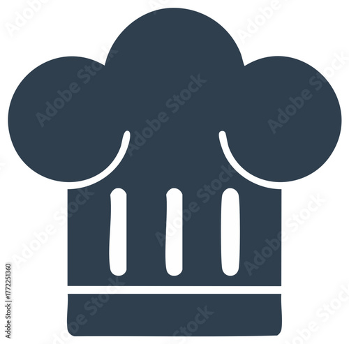 Chef's hat graphic icon Culinary symbol for menu Food preparation
