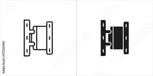 Tv mount icon in flat style vector design