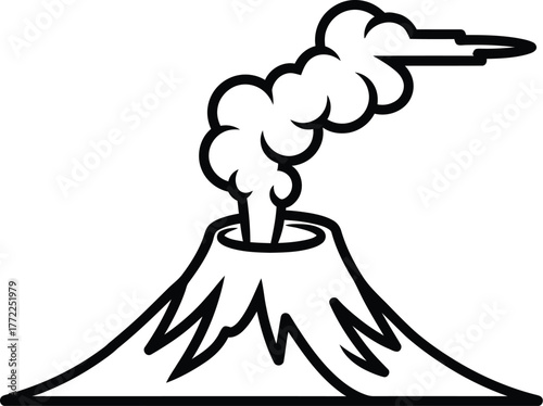 Volcano eruption smoke nature geology mountain danger disaster ash lava magma fire