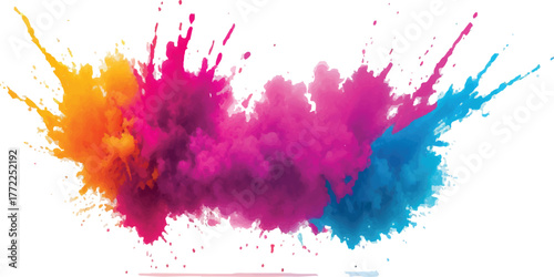 Colorful smoke explosion vibrant abstract background with orange pink and blue hues perfect for graphic design and creative projects