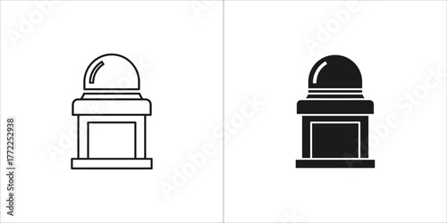 Illustration of a roll on deodorant in black and white