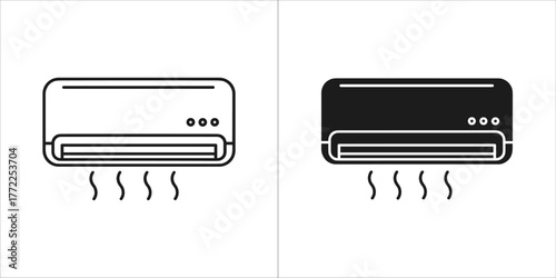 Air conditioner icon, vector illustration