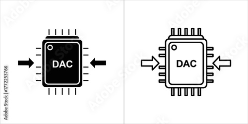 Dac icon, a digital to analog converter chip