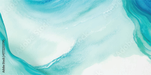 Abstract watercolor background with fluid blue and turquoise hues creating a dreamy and calming effect perfect for artistic designs and creative projects