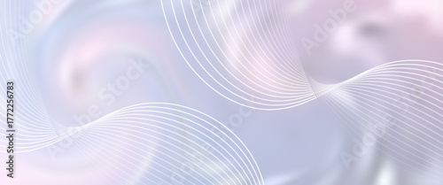 Abstract grey backgroundPastel Abstract Wave Gradient Background with dynamic glowing wavy lines.vector eps10