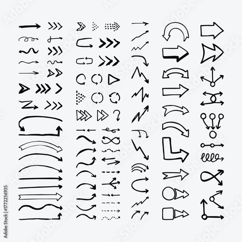 Hand Drawn Tribal Arrow Elements