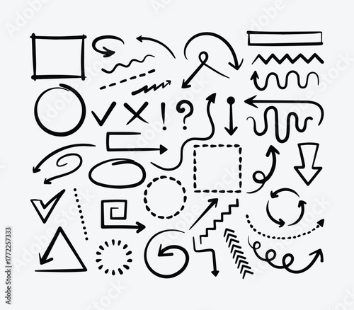 Doodle Arrows and Frames Set