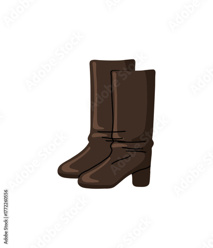 brown leather boots