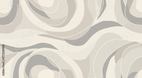 Calm and flowing abstract pattern in soothing neutral tones perfect for elegant backgrounds and modern design projects