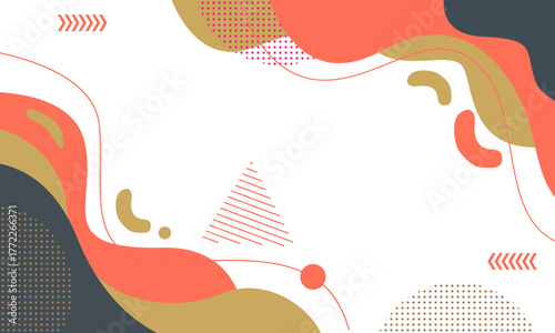 Abstract Fluid Background with Geometric Elements.