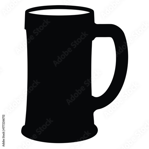 Beer Mug Silhouette Brewed Beverage Drink Glass Pub Tavern Celebration Alcohol