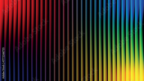 A vibrant spectrum of vertical stripes displaying many colors and gradients