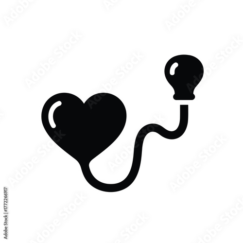Heart pulse rate monitoring device icon. Health pressure measurement concept
