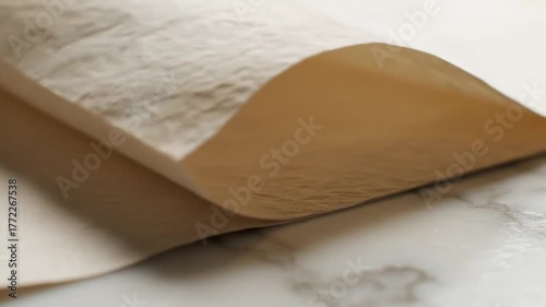 やわらかな光の中で静かに波打つ紙のテクスチャがミニマルで美しい背景素材