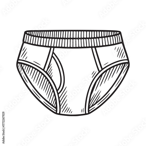 line art of men's underwear vector
